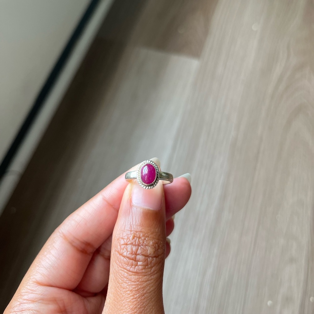 Natural Ruby Ring In Sterling Silver - image 2